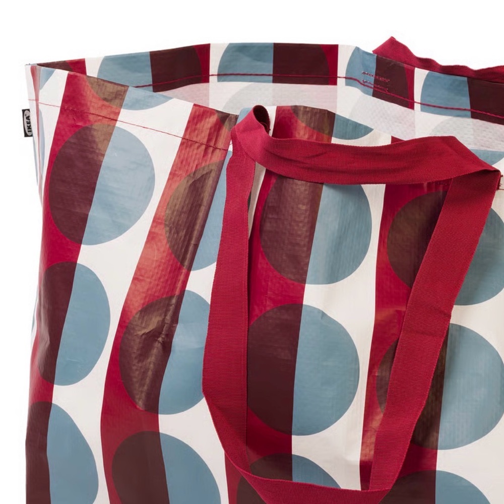 Brand New IKEA GÖRSNYGG Carrier bag, Large, red blue/patterned - Picture 4 of 6